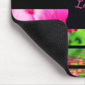 パーソナライズされた明るい赤紫色デザイン マウスパッド (コーナー)