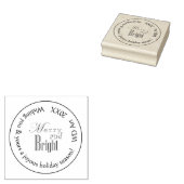「パーソナライズされた明るい」メリークリスマス ラバースタンプ (押印)