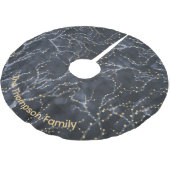 パーソナライズされた星型 ブラック クリスマスパターン ブラッシュドポリエステルツリースカート (アングル)