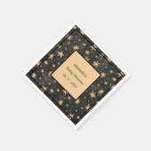 パーソナライズされた星空の夜 スタンダードカクテルナプキン (角)