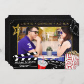 パーソナライズされた映画スターの招待状 招待状 (正面/裏面)