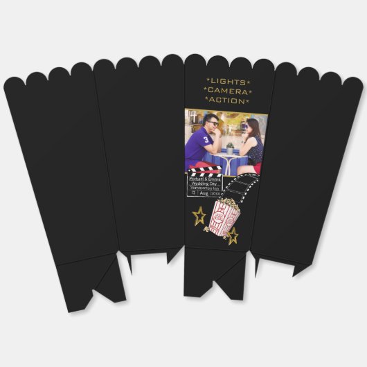 パーソナライズされた映画スター カスタム フォト シネマ テーマ フェイバーボックス (見開き)