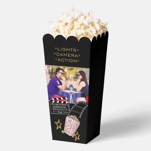 パーソナライズされた映画スター カスタム フォト シネマ テーマ フェイバーボックス (はじけた状態)