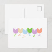 パーソナライズされた春エレガントチューリップ、イースターホリデー ポストカード (正面/裏面)