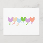 パーソナライズされた春エレガントチューリップ、イースターホリデー ポストカード (正面)