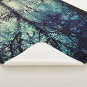 パーソナライズされた春ツリーの反射 シェルパブランケット (3/4)