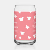 パーソナライズされた春赤ちゃんシャワーパーティー缶グラス ガラス缶 (左)