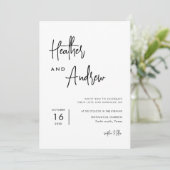 パーソナライズされた書シンプル結婚 招待状 (スタンド正面)