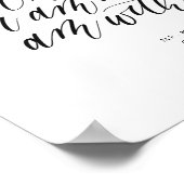 パーソナライズされた書結婚の愛の引用文サイン ポスター (角)