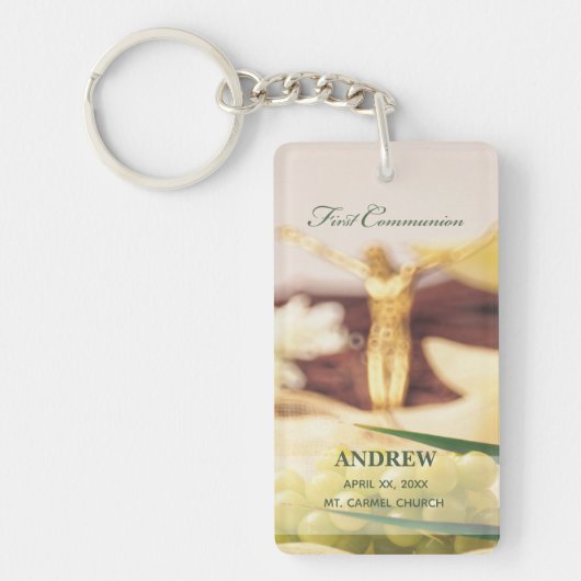 パーソナライズされた最初の聖餐式 キーホルダー (正面)