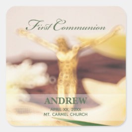 パーソナライズされた最初の聖餐式 スクエアシール