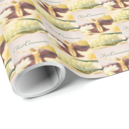 パーソナライズされた最初の聖餐式 ラッピングペーパー