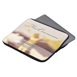 パーソナライズされた最初の聖餐式 ラップトップスリーブ