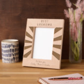 パーソナライズされた最高のおばあちゃんサンバースト形見 レーザー彫刻フレーム (左)