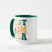 パーソナライズされた最高のお母さカラフルん マグカップ (正面左)