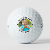 パーソナライズされた最高のカスタムパパ写真父の日 ゴルフボール (正面)
