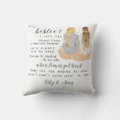 パーソナライズされた最高のカスタム友ギフトビースティ | BFF クッション (裏面)