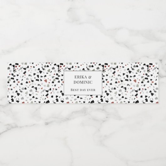 パーソナライズされた最高のデイエバー結婚グレイ ペットボトルラベル (シングルラベル)