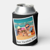 パーソナライズされた最高のバケーションエバーフォトブラックカンCo 缶クーラー (缶正面)