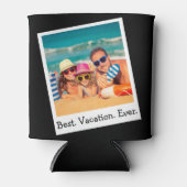 パーソナライズされた最高のバケーションエバーフォトブラックカンCo 缶クーラー (正面)