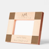 パーソナライズされた最高のパパエバーアイスバーグラインアート レーザー彫刻フレーム (左)