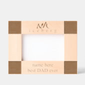 パーソナライズされた最高のパパエバーアイスバーグラインアート レーザー彫刻フレーム (正面)