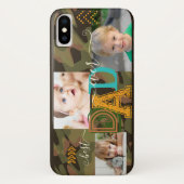 パーソナライズされた最高のパパエバーフォト迷彩柄グリーン Case-Mate iPhoneケース (裏面)