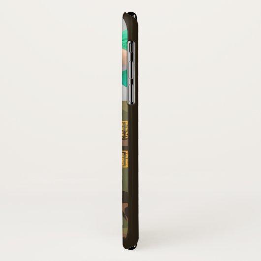 パーソナライズされた最高のパパエバーフォト迷彩柄グリーン Case-Mate iPhoneケース (裏面/左)