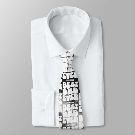 パーソナライズされた最高のパパエバーブラック絞り染めタイ ネクタイ (タイ)