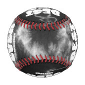 パーソナライズされた最高のパパエバーブラック絞り染め 野球ボール (裏面)