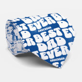 パーソナライズされた最高のパパエバーブルー絞り染めタイ ネクタイ (ロール)