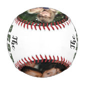 パーソナライズされた最高のパパ写真父の日 野球ボール (裏面)