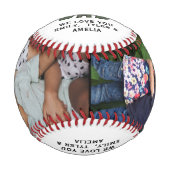 パーソナライズされた最高のパパ写真父の日 野球ボール (正面)