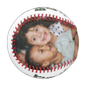 パーソナライズされた最高のパパ写真父の日 野球ボール (正面左)