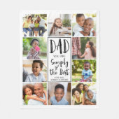 パーソナライズされた最高のパパ10 フリースブランケット (正面)