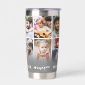 パーソナライズされた最高のパパ8 Photo Collage Father 保温保冷タンブラー (左面)