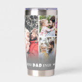 パーソナライズされた最高のパパ8 Photo Collage Father 保温保冷タンブラー (正面)