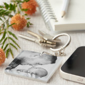 パーソナライズされた最高のパパ キーホルダー (正面右)