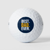 パーソナライズされた最高のパパ ゴルフボール (正面)