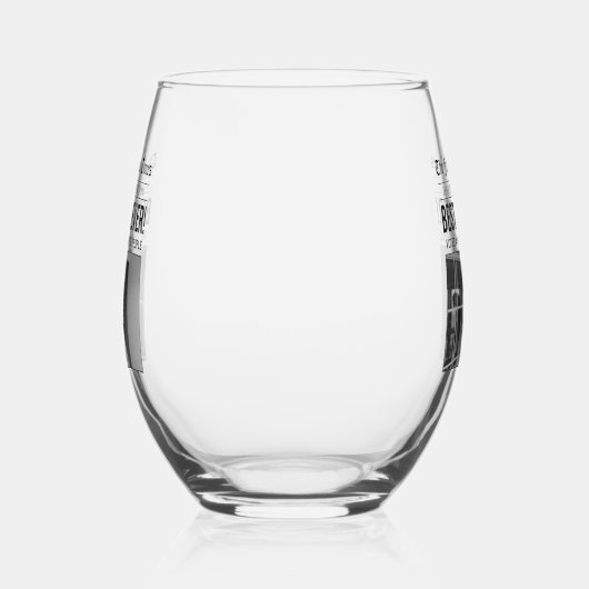 パーソナライズされた最高のパパ ステムなしワイングラス (左)