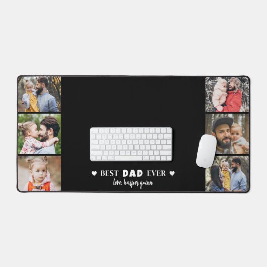 パーソナライズされた最高のパパ デスクマット (キーボード&マウス)