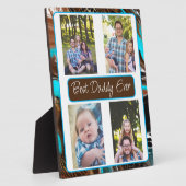 パーソナライズされた最高のパパ フォトプラーク (側面)