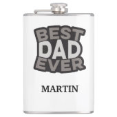 パーソナライズされた最高のパパ フラスク (正面)