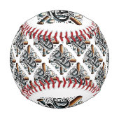 パーソナライズされた最高のパパ 野球ボール (正面)