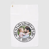 パーソナライズされた最高のパパby Par Photo ゴルフタオル (正面)