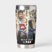 パーソナライズされた最高のパパby Par Photo Collage Father 保温保冷タンブラー (背面)