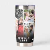 パーソナライズされた最高のパパby Par Photo Collage Father 保温保冷タンブラー (正面)