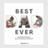 パーソナライズされた最高のパパEver誕生日写真ラップトップ シール (シート)