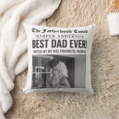 パーソナライズされた最高のパパEver Newspapard写真 クッション (ブランケット)