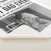 パーソナライズされた最高のパパEver Newspapard写真 シェルパブランケット (3/4)